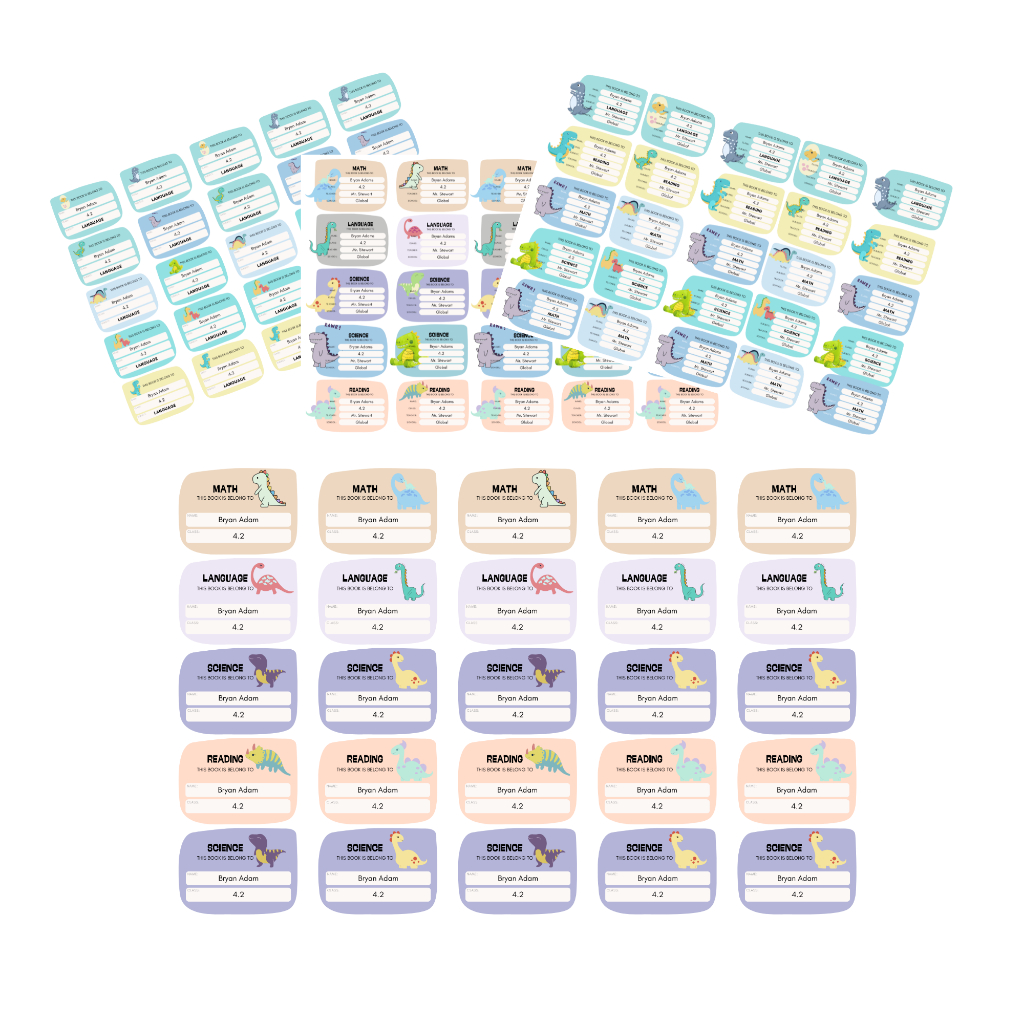 

Label Nama Buku dan Perlengkapan Sekolah - Dinosaurus 25 pcs