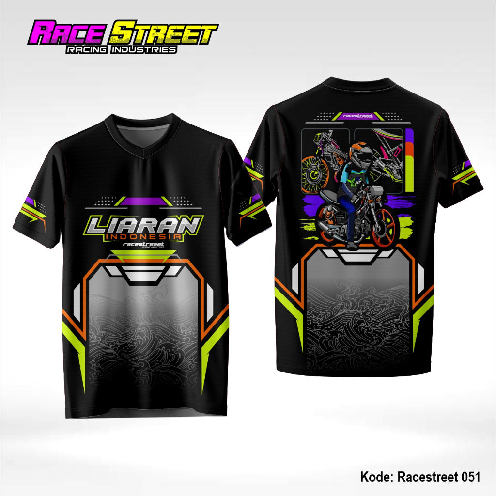 Jersey Racing Liaran Indonesia Kaos Jersey Racing Otomotif Desain Jersey Full Printing 051 RS