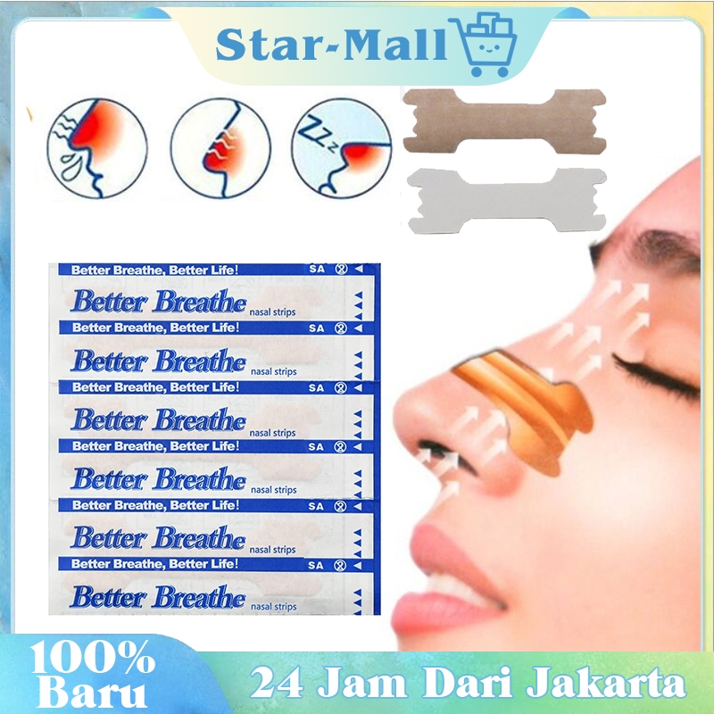 10Pcs Nose Strips Transparan / Plester Hidung Anti Snore / Harmony Life Nose