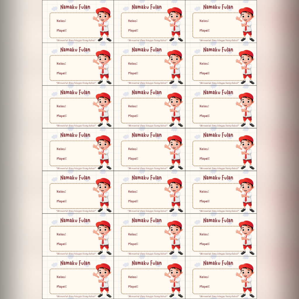

Stiker Mata Pelajaran Tema BOY & GIRL
