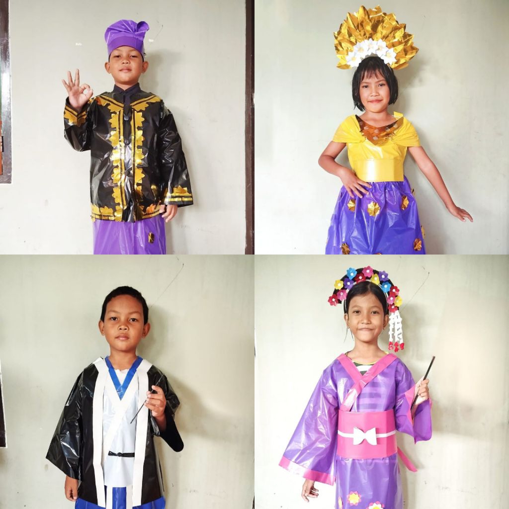 Kostum Daur Ulang Adat I Kostum Daur Ulang Mancanegara | Kostum Daur Ulang | Baju Plastik Kresek Dau