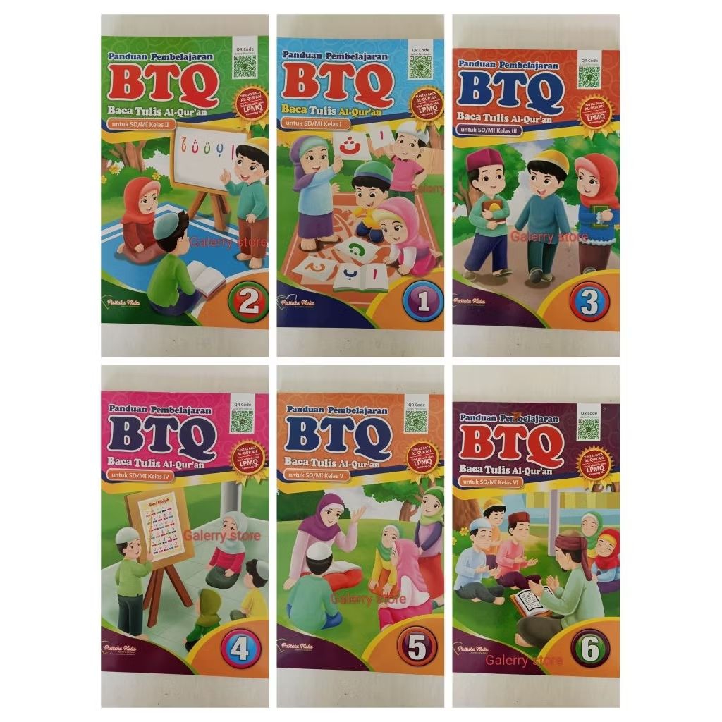 Buku Panduan Belajar BTQ terbaru/Baca Tulis Al-Quran PUSTAKA MULIA SD MI kelas 1.2.3.4.5.6 KURIKULUM