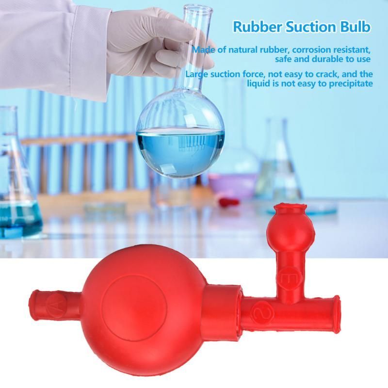Merah Pipet Filler Rubber Bulb Pipette Bulb Pipet Filler Pump Pipet Filler 3 Valve Premium Terbaik