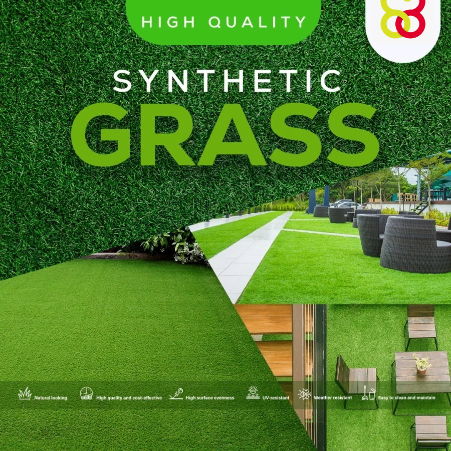 Rumput Sintetis Tebal 1cm / Rumput Taman 1cm / Karpet Rumput Roll Meteran / Rumput Sintetis Murah / 