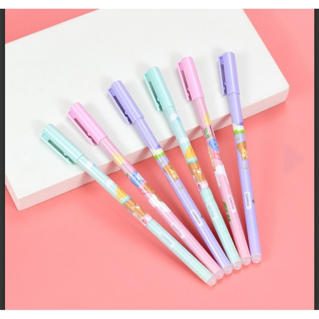 

Weibo - Eraseable Gel Pen WB-5610 Rabbit Isi 12 pcs / Pena Gel Bisa di Hapus Weibo 5610 Karakter Kelinci Rabbit isi 12pcs