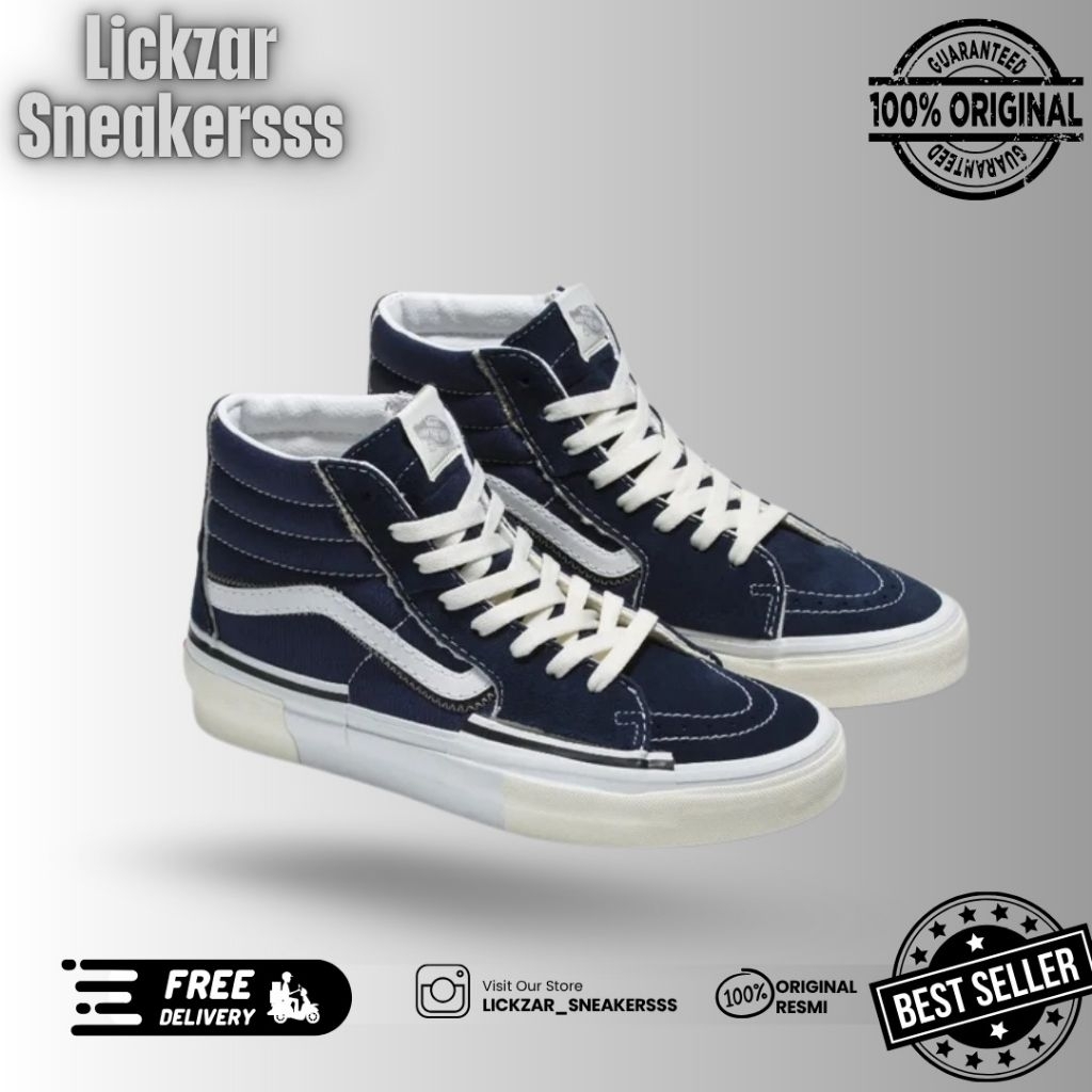 Vans SK8 High Reconstruct Navy Original Resmi Navya