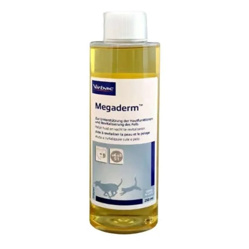 VIRBAC Megaderm Botol 250ml - Vitamin Bulu Kucing dan Anjing