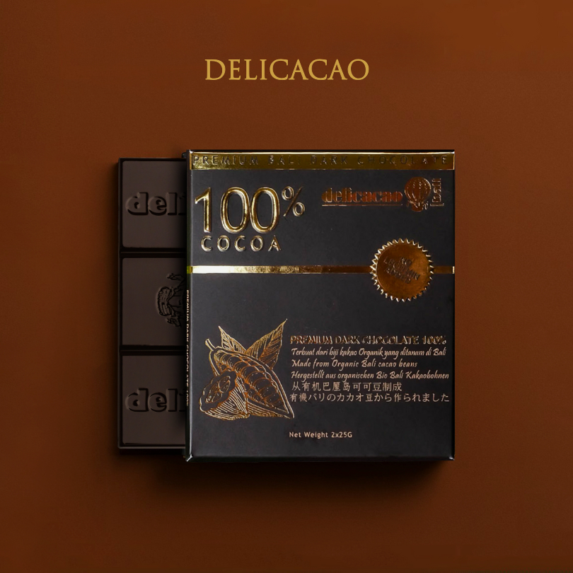 

Delicacao Premium Chocolate Dark 100% Cocoa | Cokelat Bali 50gr