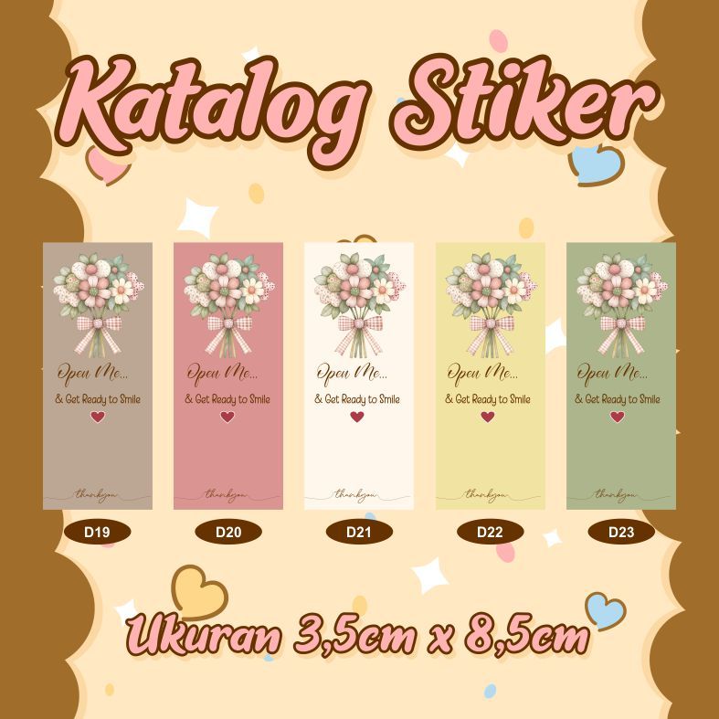 

STIKER OPENME - STIKER THANK YOU - STIKER LABEL KEMASAN - STIKER CUTE - STIKER BOX D19 - D23