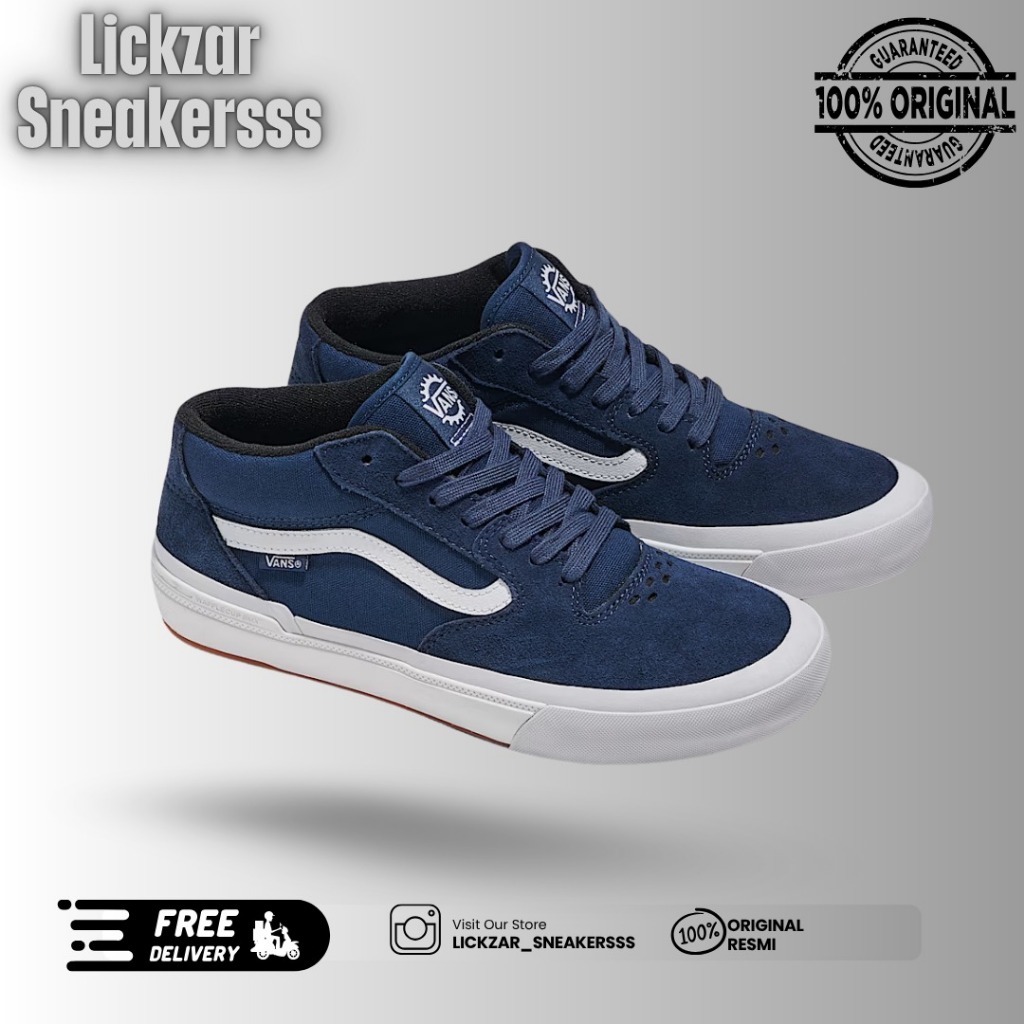 VansBMX Style 114 Shoe Navy BLue Original Resmi