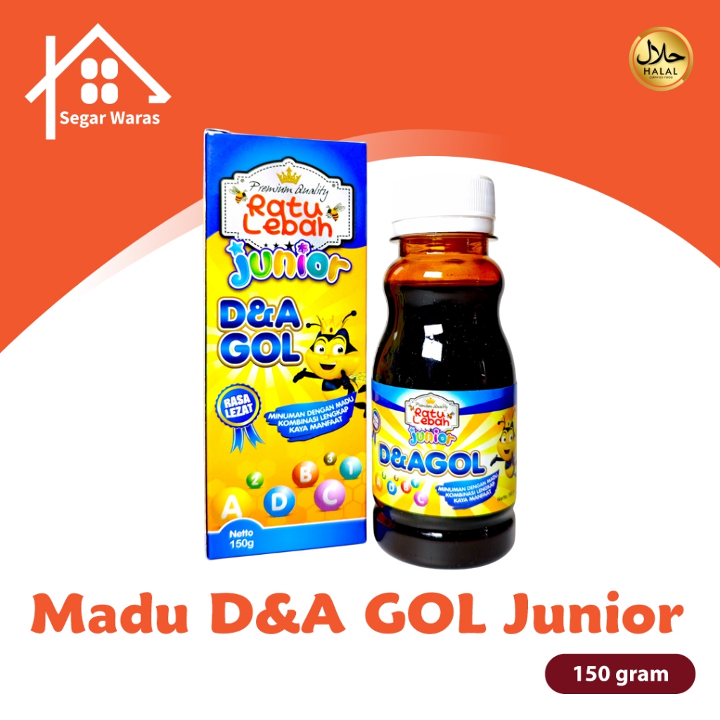 

Madu Anak Ratu Lebah Junior D&A Gol Madu kombinasi lengkap kaya manfaat