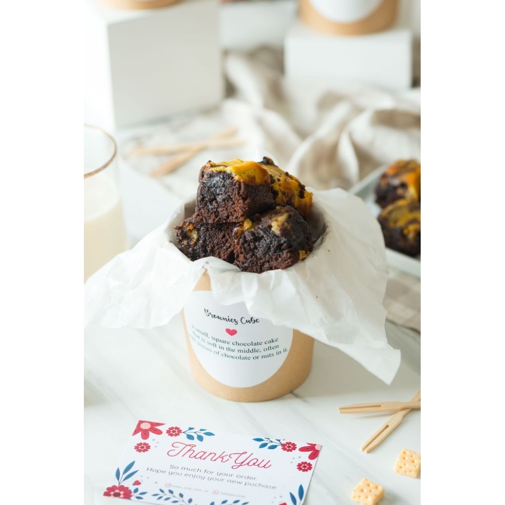 

Brownies Bites Cheese - 16 oz (harga untuk 2 cups)