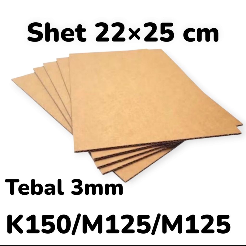 

Kardus lembaran uk 22 × 25 cm sheet baru single wall