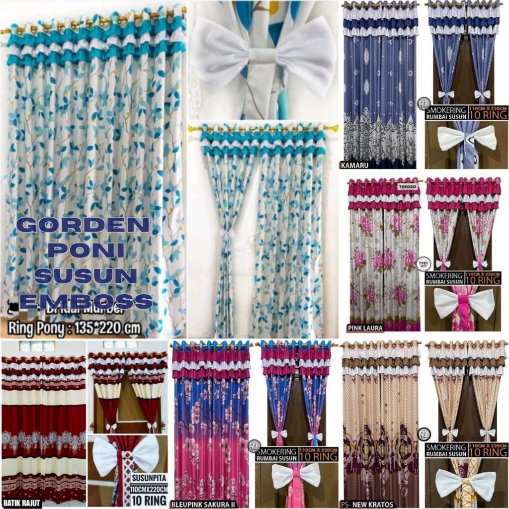 GORDEN SMOKRING SUSUN PITA RUMBAI UKURAN 110X220 TERMURAH HARGA GROSIR