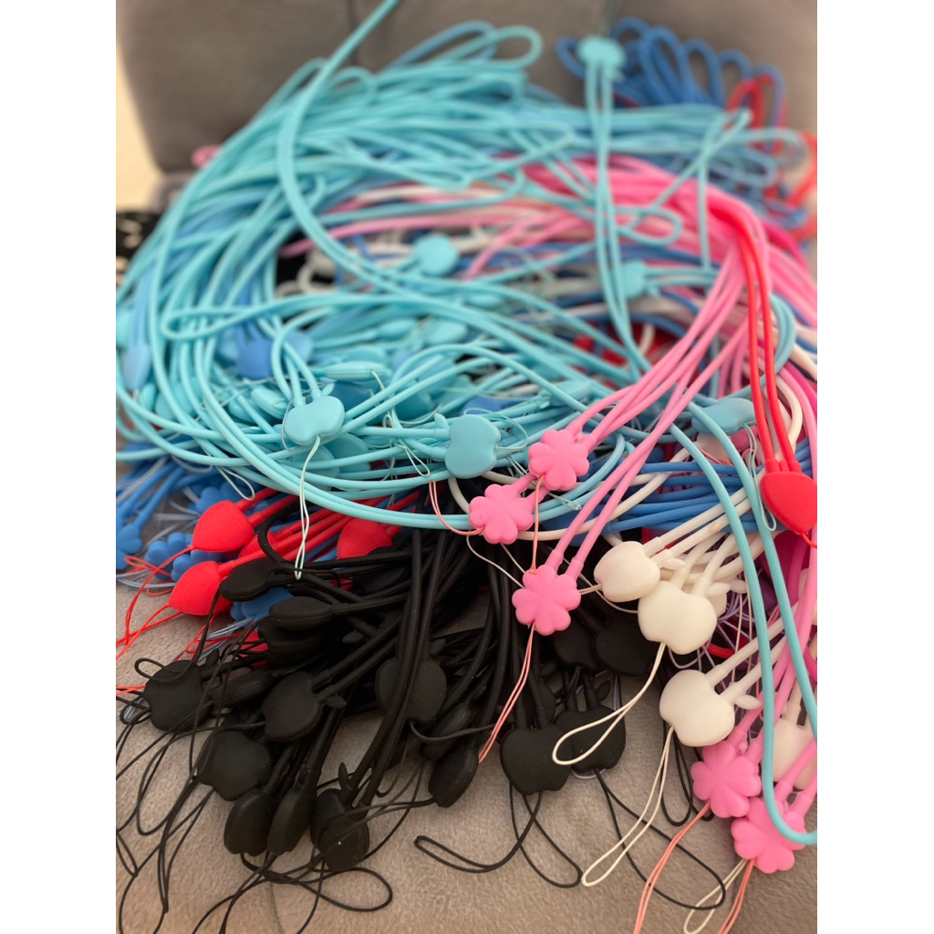 Tali silikon lanyard tali leher karet phone strap gantungan lanyard inhaler vape panjang 40cm