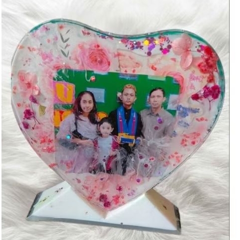 HIASAN MEJA UNIK RESIN FOTO CUSTOM