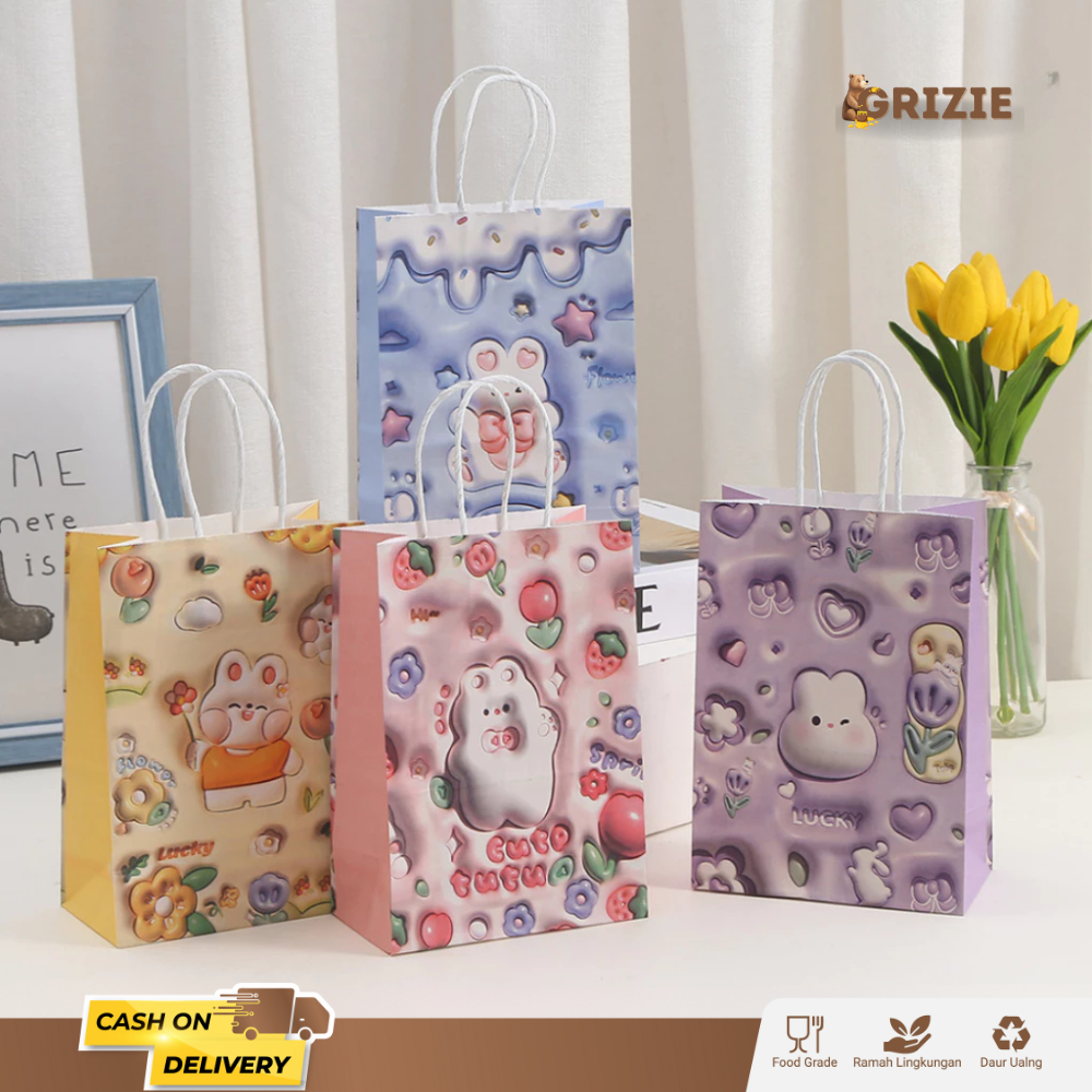 

DISKON (5PCS) PAPERBAG MOTIF MARBLE/ PAPERBAG MARMER/ PAPERBAG KRAFT/ GOODIE BAG MARBLE/ PAPERBAG
