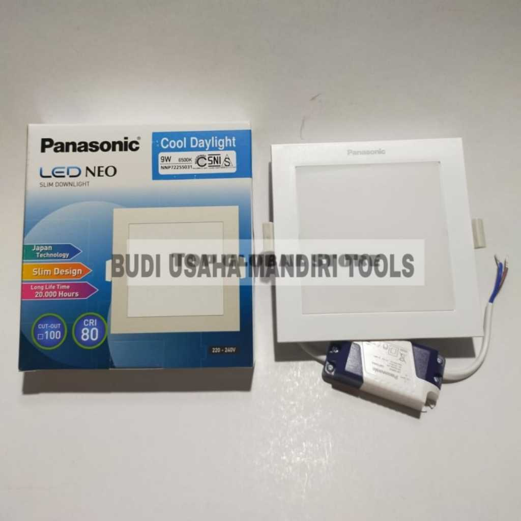 Slim Downlight LED NEO (KOTAK) 9W Lampu Panel LED PANASONIC