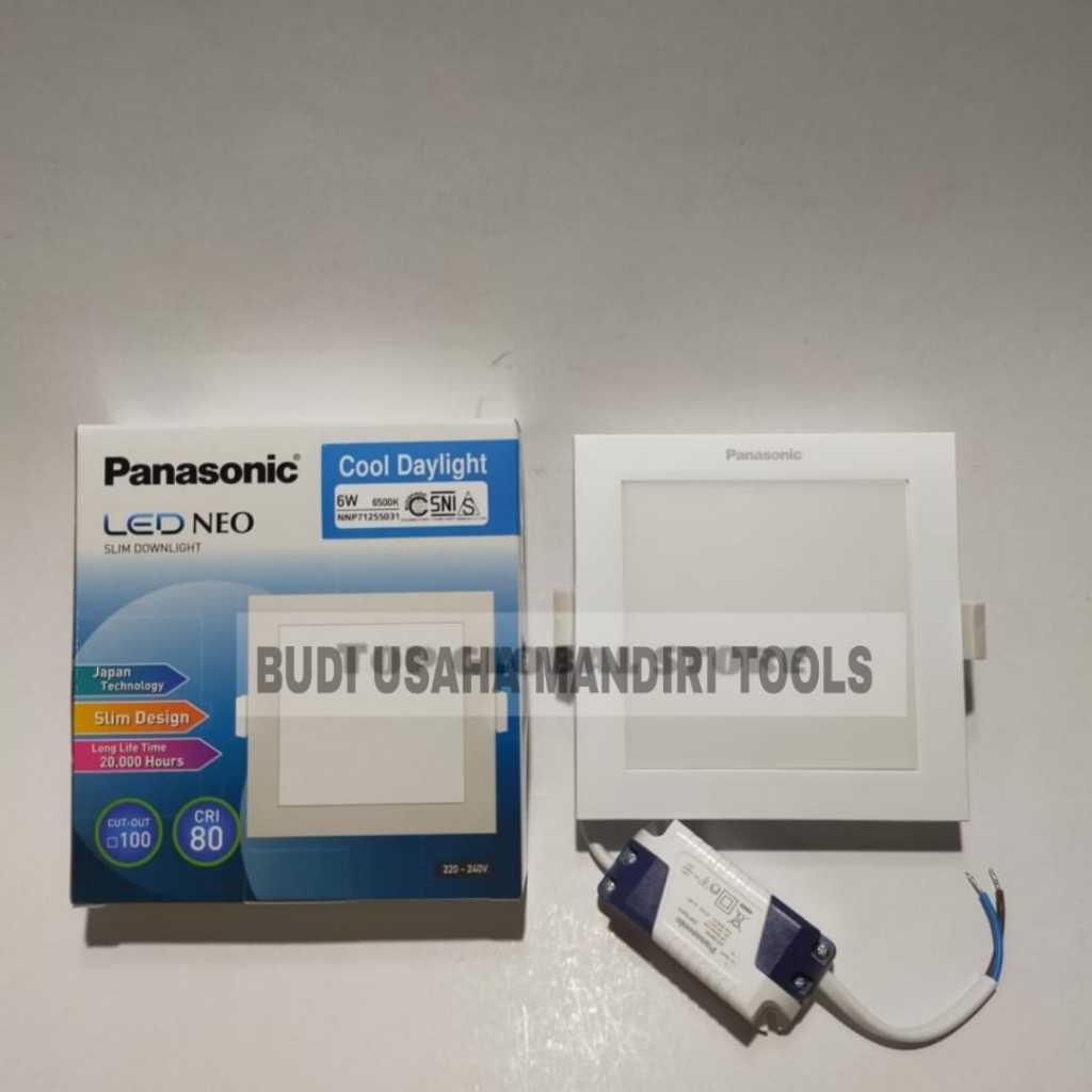 Slim Downlight LED NEO (KOTAK) 6W Lampu Panel LED PANASONIC