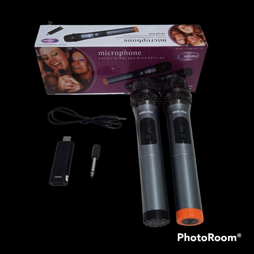 mic wireless yamada V22 wireless microphone pegang