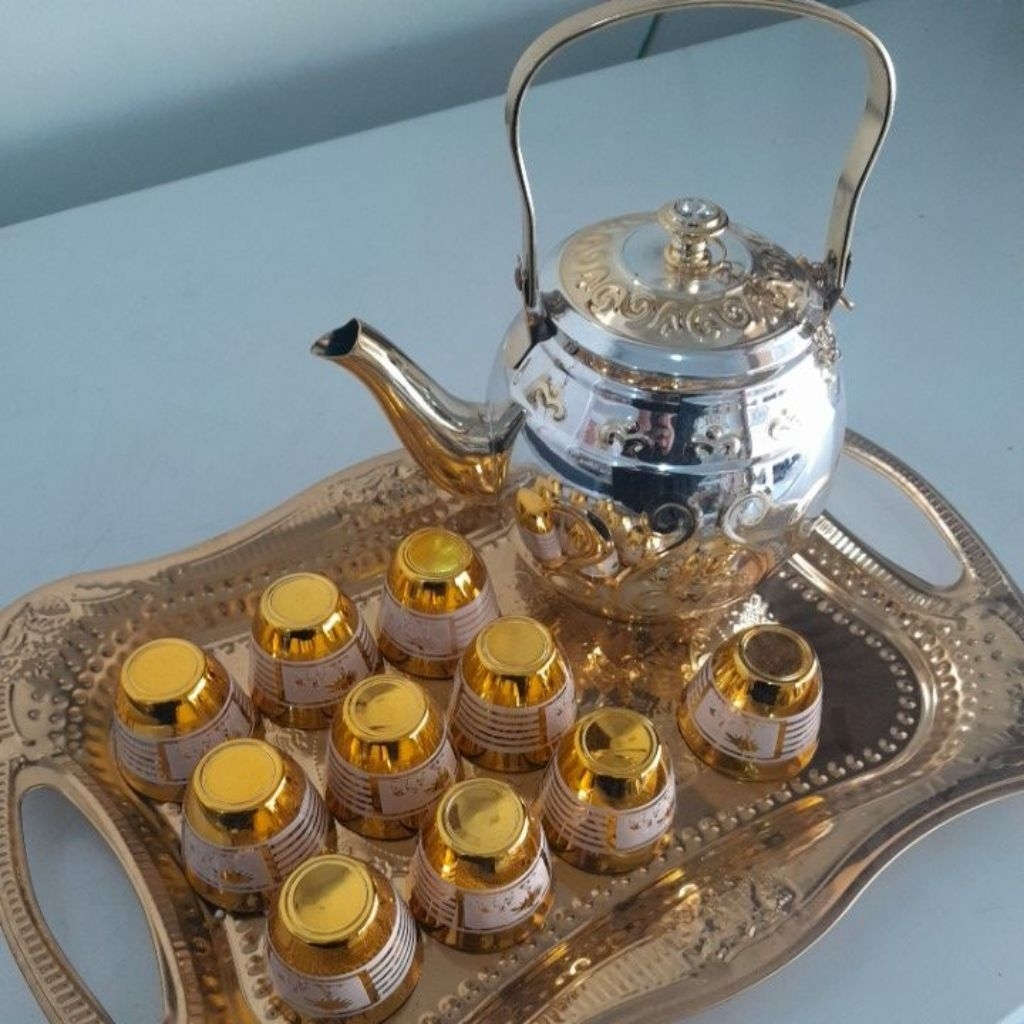 Set teko,nampan, gelas arab..