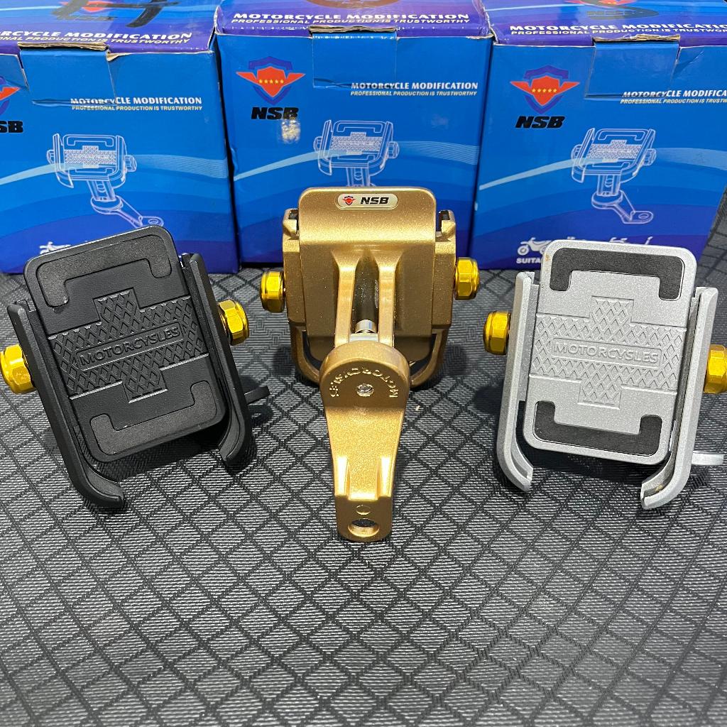 Holder HP motor Full besi PNP semua jenis stang holder HP stang KLX CRF ninja nmax PCX dll jrg55