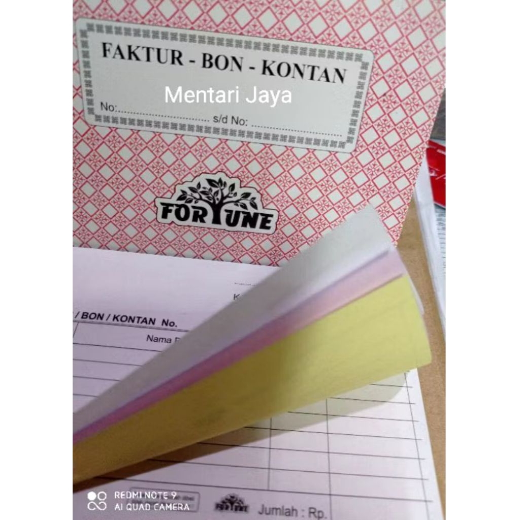 

Bon faktur NCR rangkap 3 merek fortune