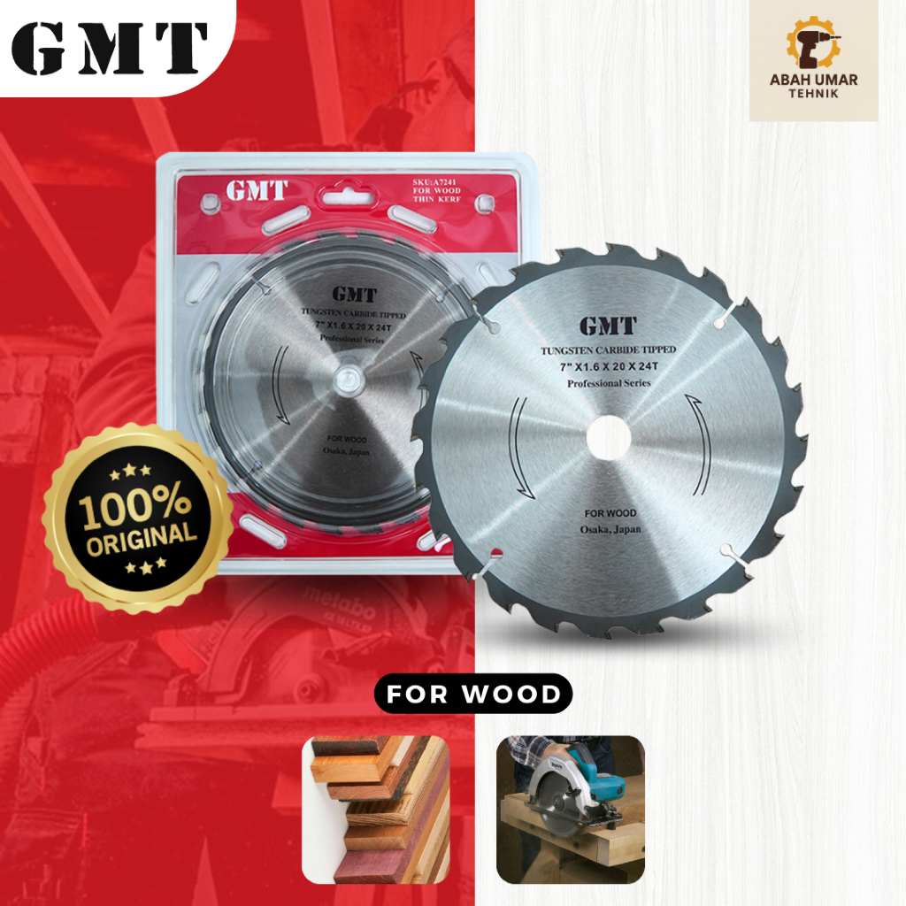 Circular Saw Blade GMT 7 x 24T Tipis Mata Gergaji Mesin Potong Kayu