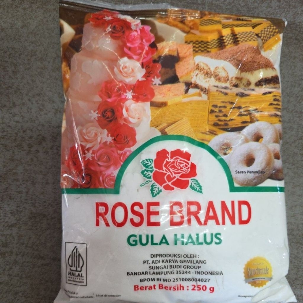 

gula halus rose brand 250gr