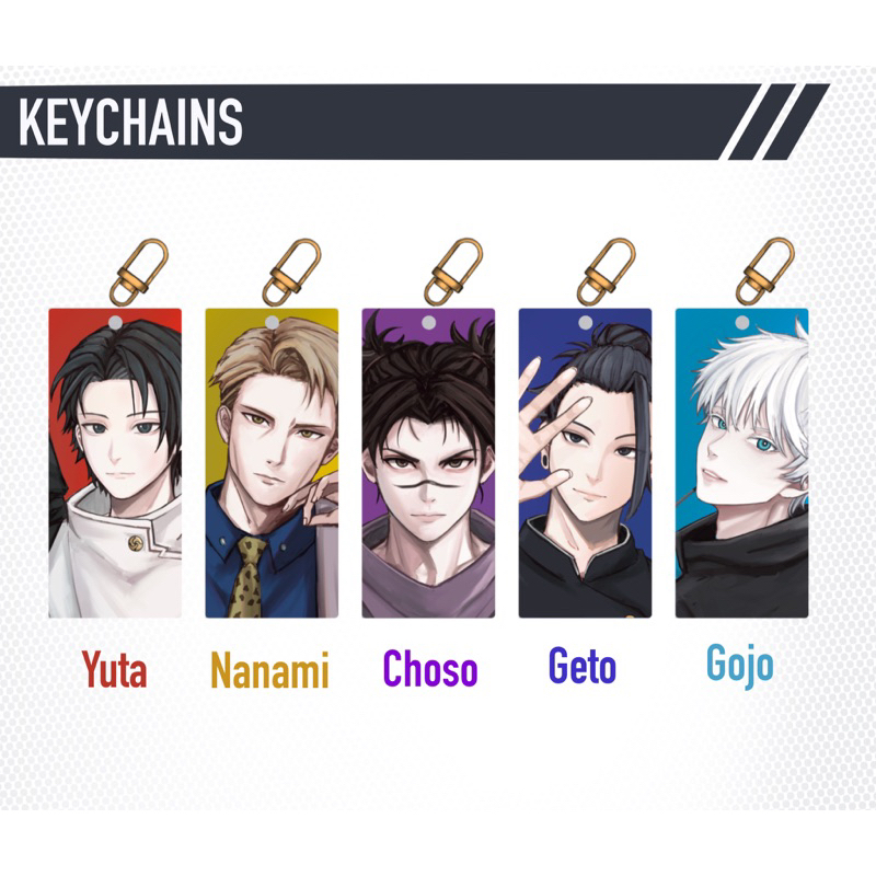 ASHARIART - Keychain Ganci Gantungan kunci Jujutsu Kaisen Choso Geto Gojo Yuta Nanami