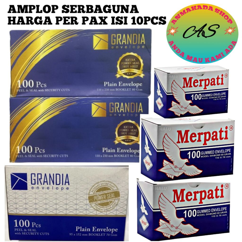 

Amplop putih polos isi 10 pcs tempat penyimpangan