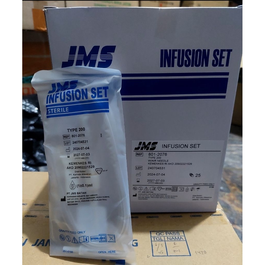 Infusion Set JMS TYPE 200 20ML Box 25 Pcs / Infuset JMS 20ml Box 25 Pcs