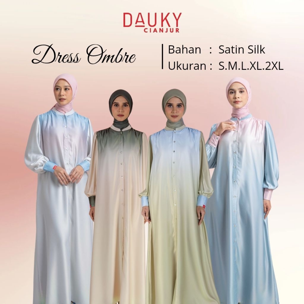 ELZATTA DAUKY GAMIS DAUKY GAMIS ELZATTA L DRESS OMBRE BAHAN SILKY PREMIUM  ELZATA GAMIS ELZATTA TERB