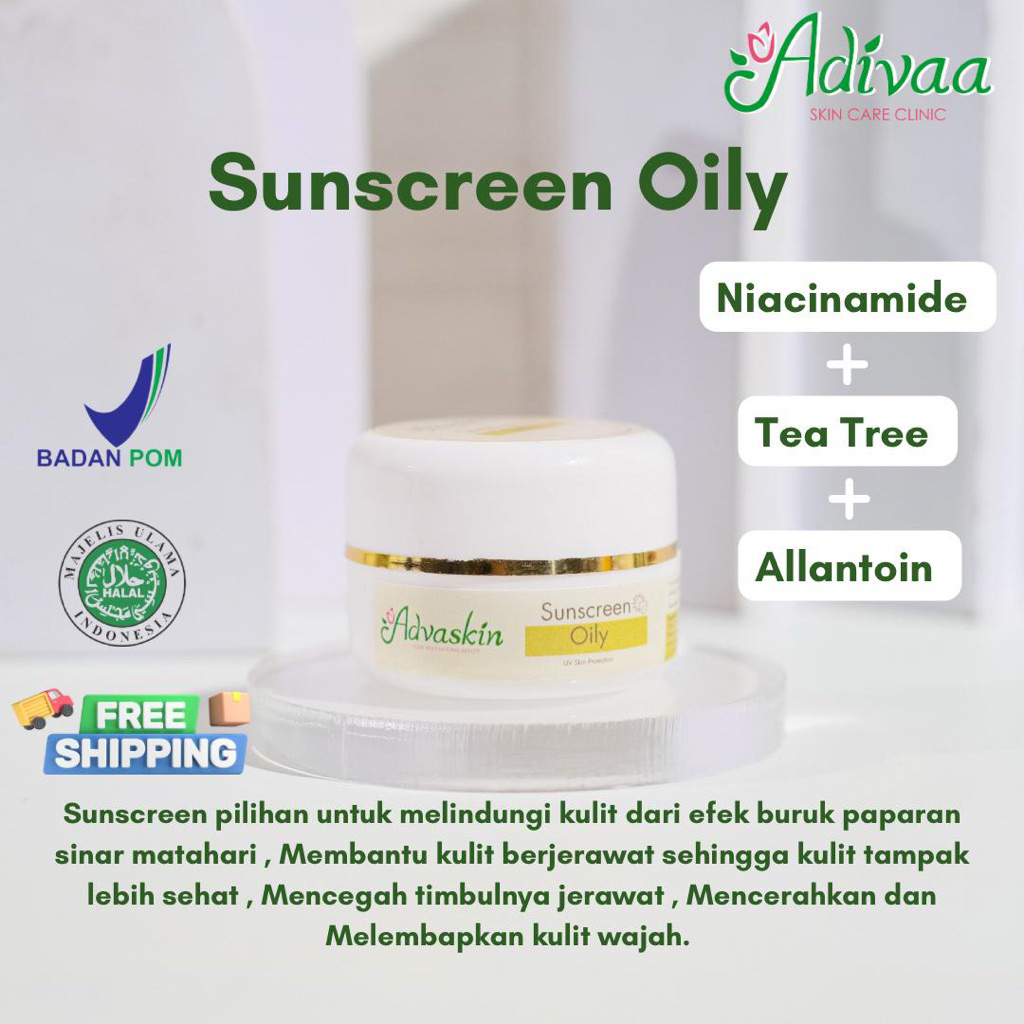 [READY STOK] [BPOM] Sunscreen adivaa (SPF 30) Acne/Oily series