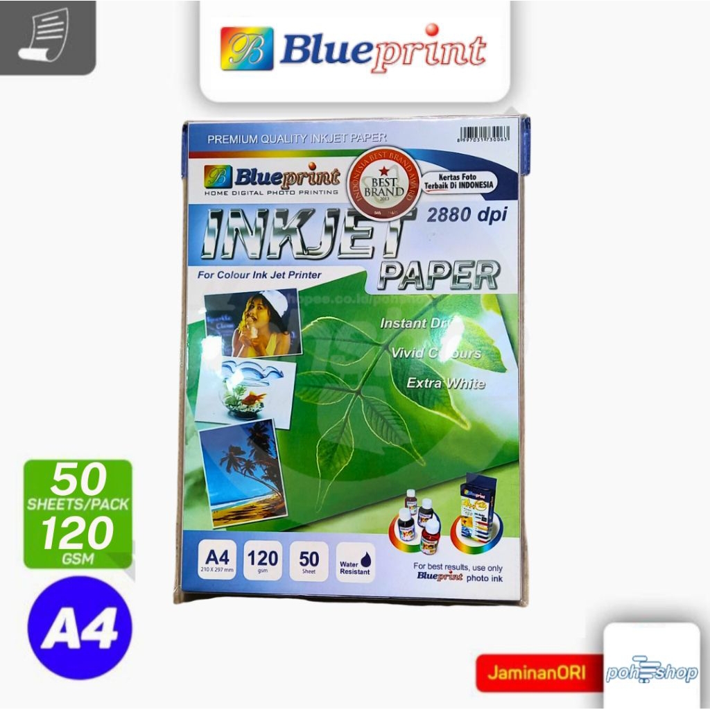 

Blueprint Inkjet Paper A4/120gsm 50s