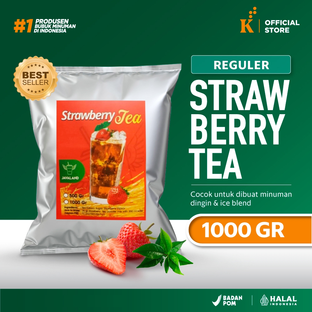 

Bubuk Minuman Bubble Drink Rasa Strawberry Tea Javaland