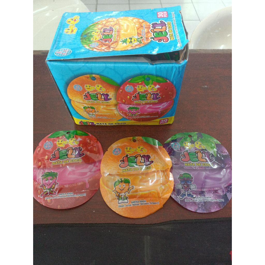 

Jelly nata de coco rasa buah 1 box isi 30 pack