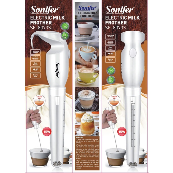 Sonifer Milk Frother Mixer Pengaduk Susu Elektrik Kopi Foamer 15W SF-8073 SF-8073S