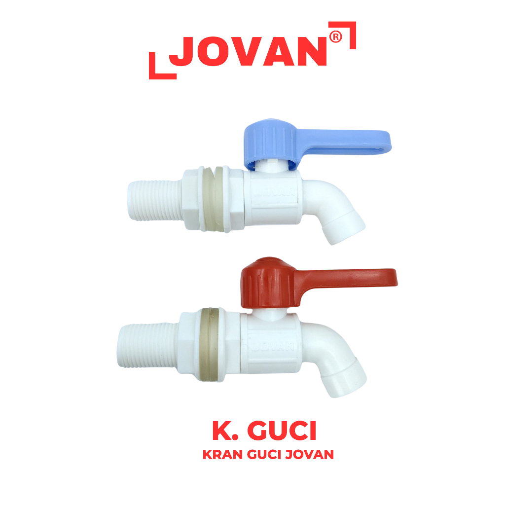 JOVAN GUCI - Kran Guci  Plastik - Keran Air Guci - Merah / Red , Biru / Blue