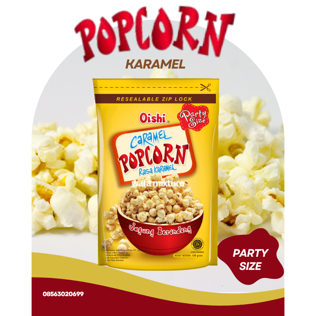 

Oishi Popcorn caramel / Camilan Snack Jagung Pop Corn Karamel 100 Gram murah