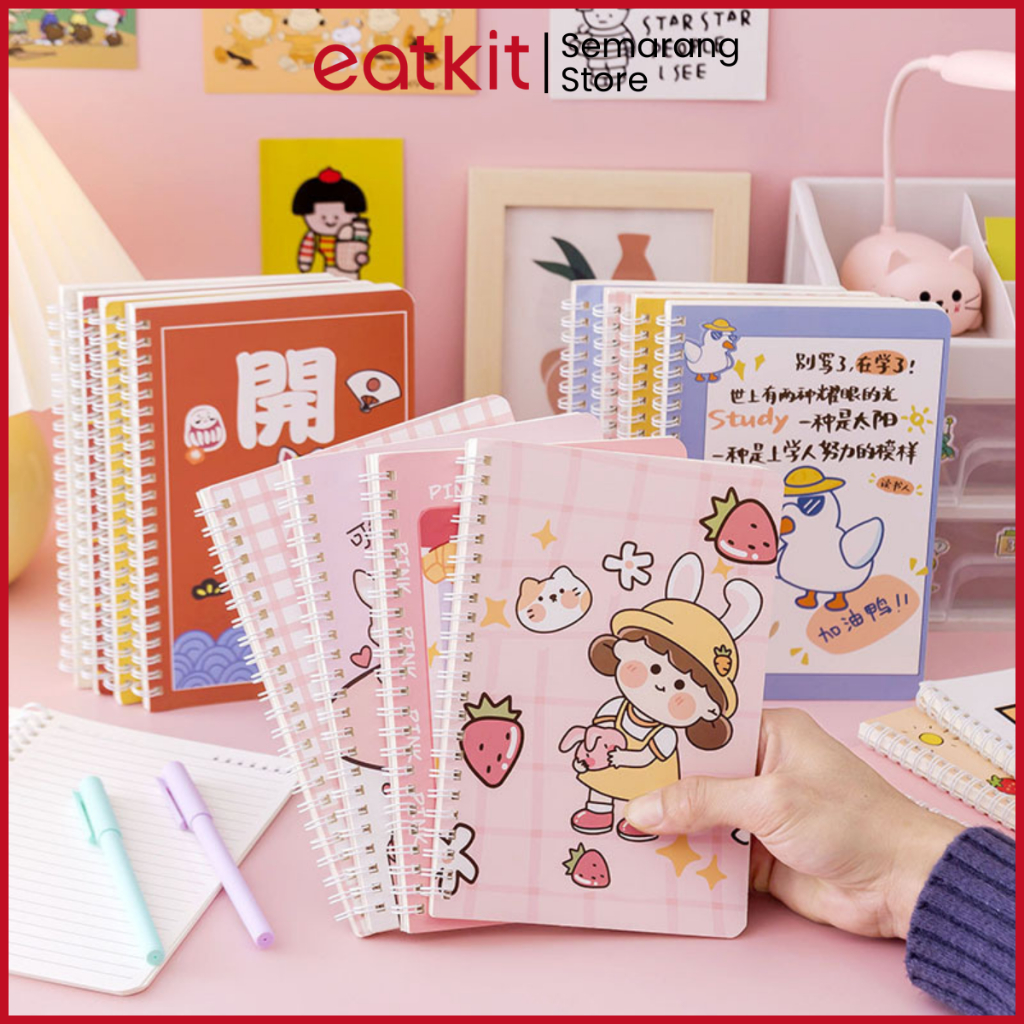 

Eatkit Korea Diary Book Ukuran A5 Motif Karakter Catatan Harian Kecil NoteBook Buku Kertas