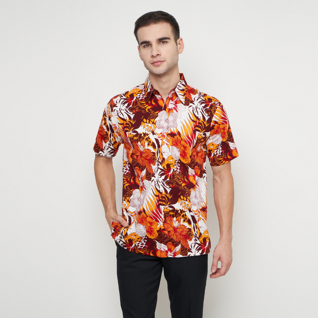 [Krisna Wahyu] Batik Pria Katun Lengan Pendek