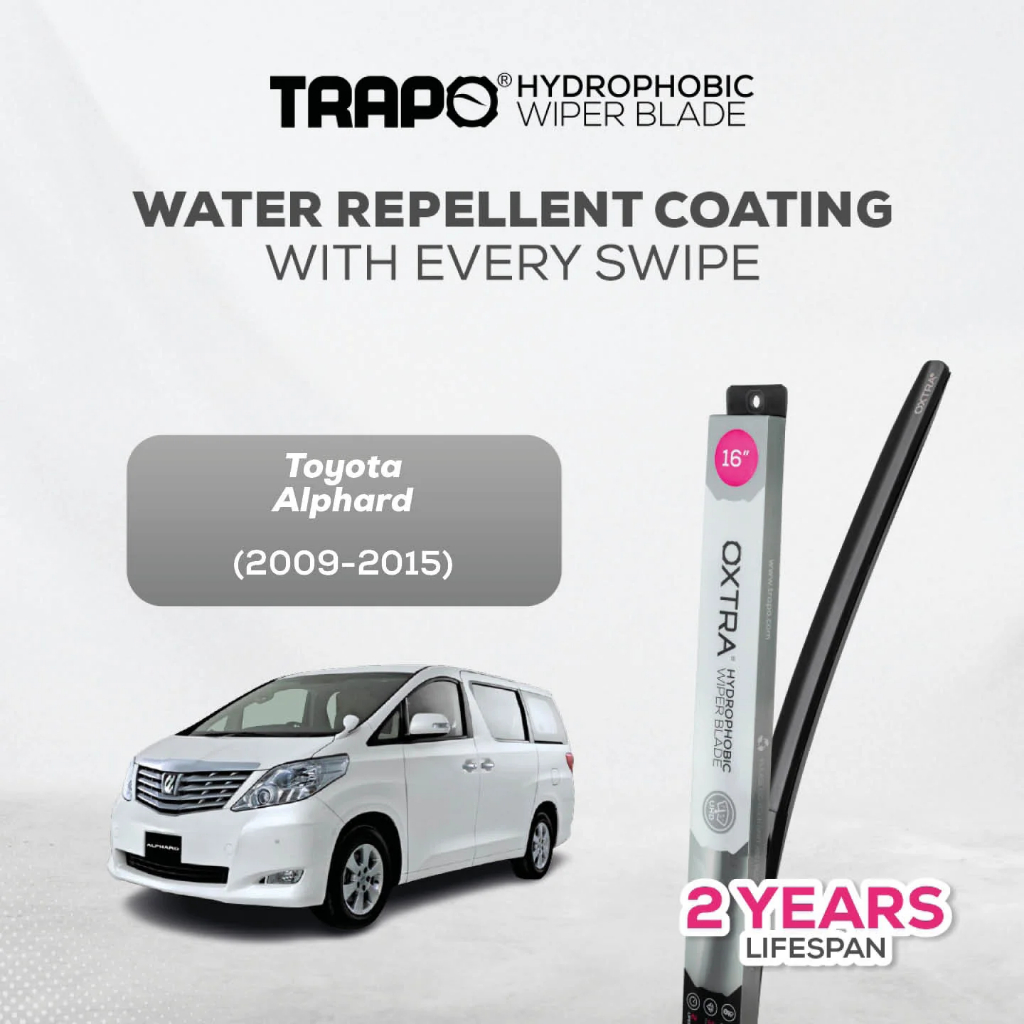 Trapo Hydrophobic Wiper Blade Toyota Alphard (2008-2015) Wiper Mobil Alphard