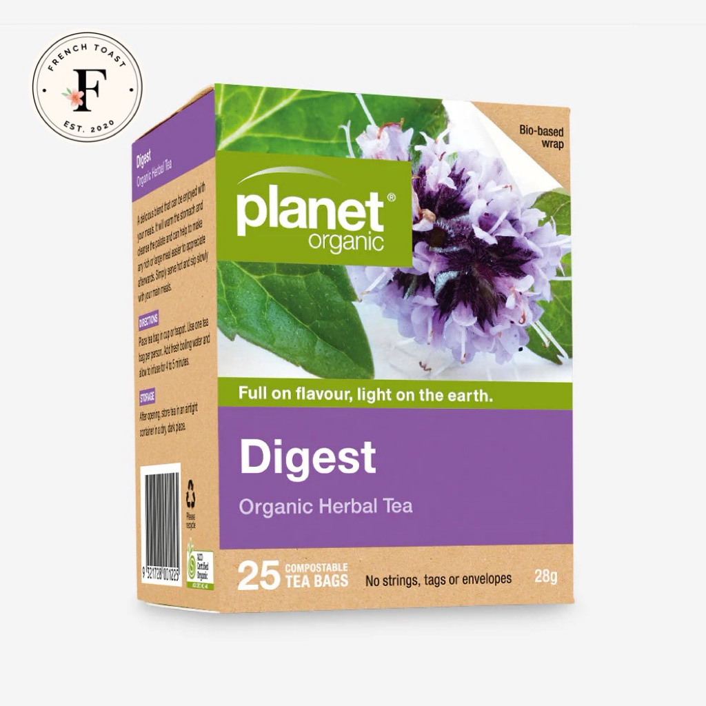 

Planet Organic Digest Certified Organic Herbal Tea Pencernaan Digestion Kembung Mual Maag Lemongrass Peppermint Ginger Jahe 25 Tea Bags