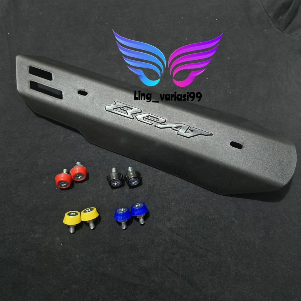 tameng knalpot semua motor beat plus baut universal semua motor beat / tameng beat universal plus 2 