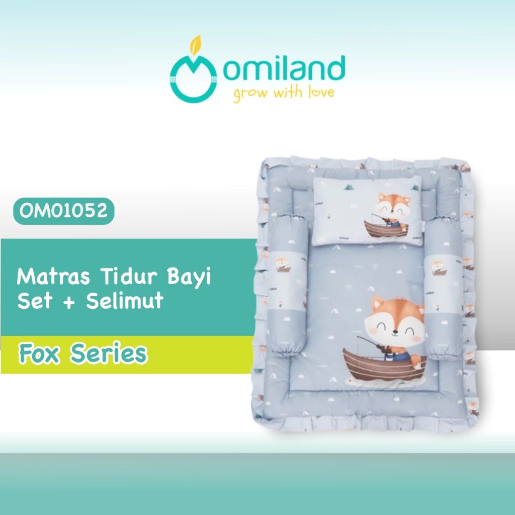 Omiland Matras Set + Selimut Fox Series / Alpaca Series / Otter Series / Rainbow Series - Kasur Bayi