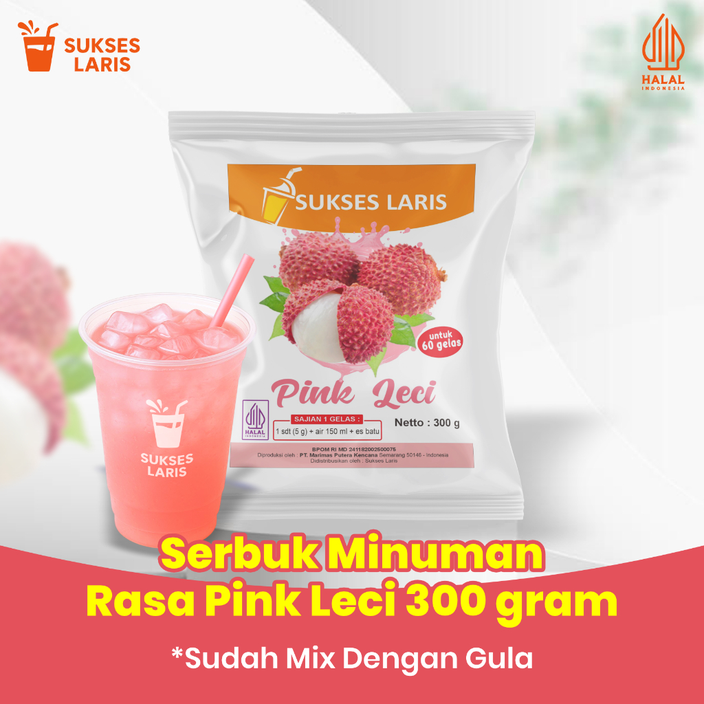 

BUBUK MINUMAN RASA 300 GRAM | POWDER MINUMAN RASA LECI | SERBUK BUAH LECI