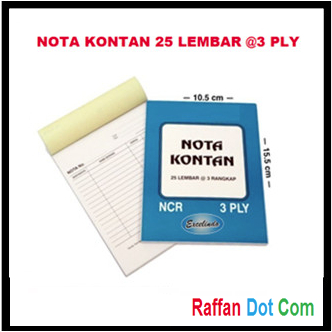 

Nota Kontan Kecil 10.5 cm x 15.5 cm / 3 Ply NCR Excelindo