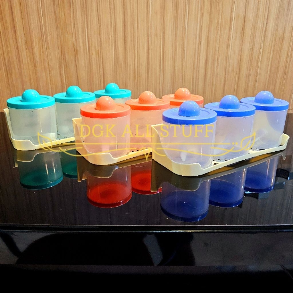 Rak Kotak Tempat Toples Penyimpanan Bumbu Gantung Tempel Dinding Rempah Dapur Wadah Gula Garam Meric