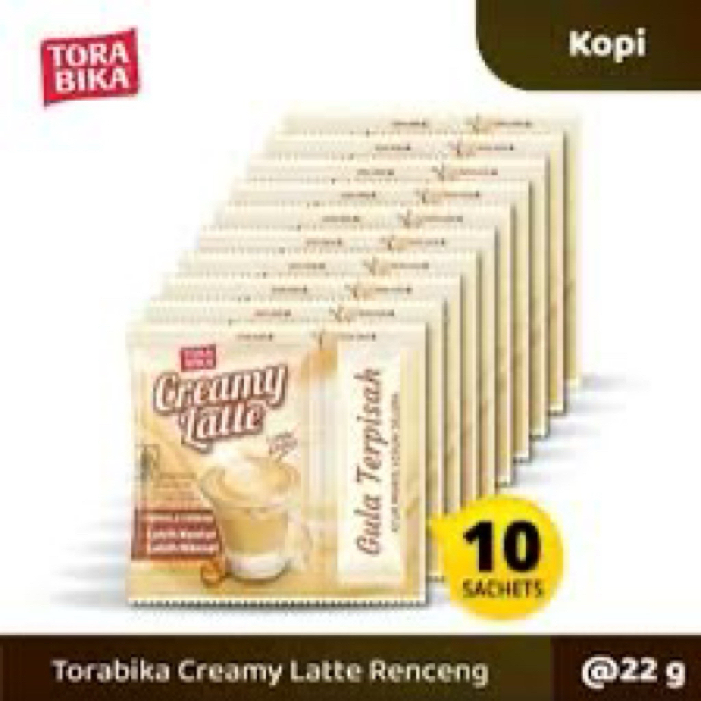 

KOPI TORABIKA CREAMY LATTE PERENCENG ISI 10 pcs, HARGA 16.800